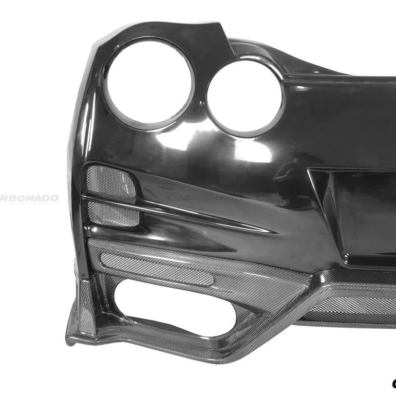 Carbonado TS Style Rear Bumper, Diffuser & Undertray for Nissan GTR GT - R R35 2008 - 2022 CBA & DBA & EBA Carbon Fiber / FRP Aftermarket Carbon Fiber Part / Bodykit - Robot Bodykits