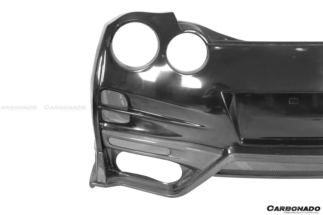 Carbonado TS Style Rear Bumper, Diffuser & Undertray for Nissan GTR GT - R R35 2008 - 2022 CBA & DBA & EBA Carbon Fiber / FRP Aftermarket Carbon Fiber Part / Bodykit - Robot Bodykits