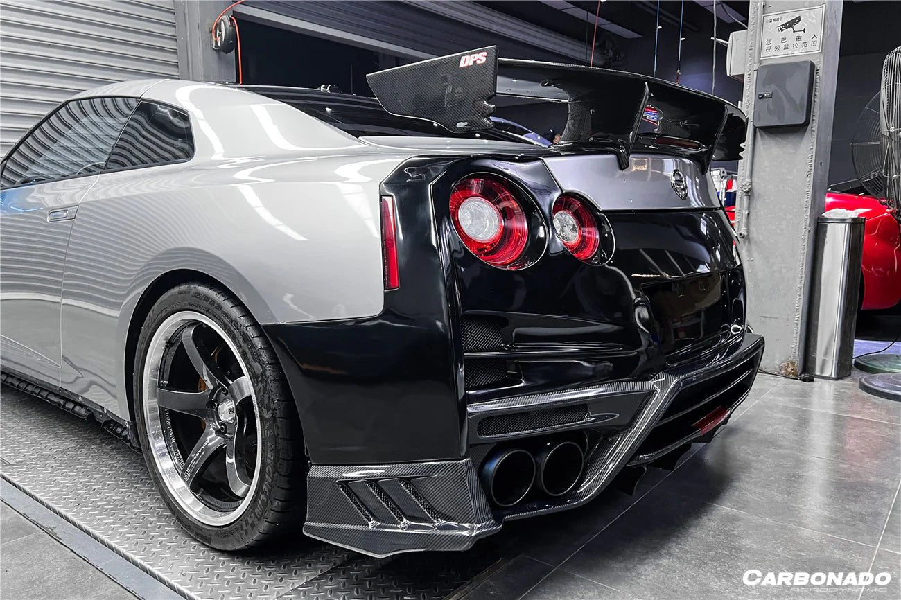 Carbonado TS Style Rear Bumper, Diffuser & Undertray for Nissan GTR GT - R R35 2008 - 2022 CBA & DBA & EBA Carbon Fiber / FRP Aftermarket Carbon Fiber Part / Bodykit - Robot Bodykits