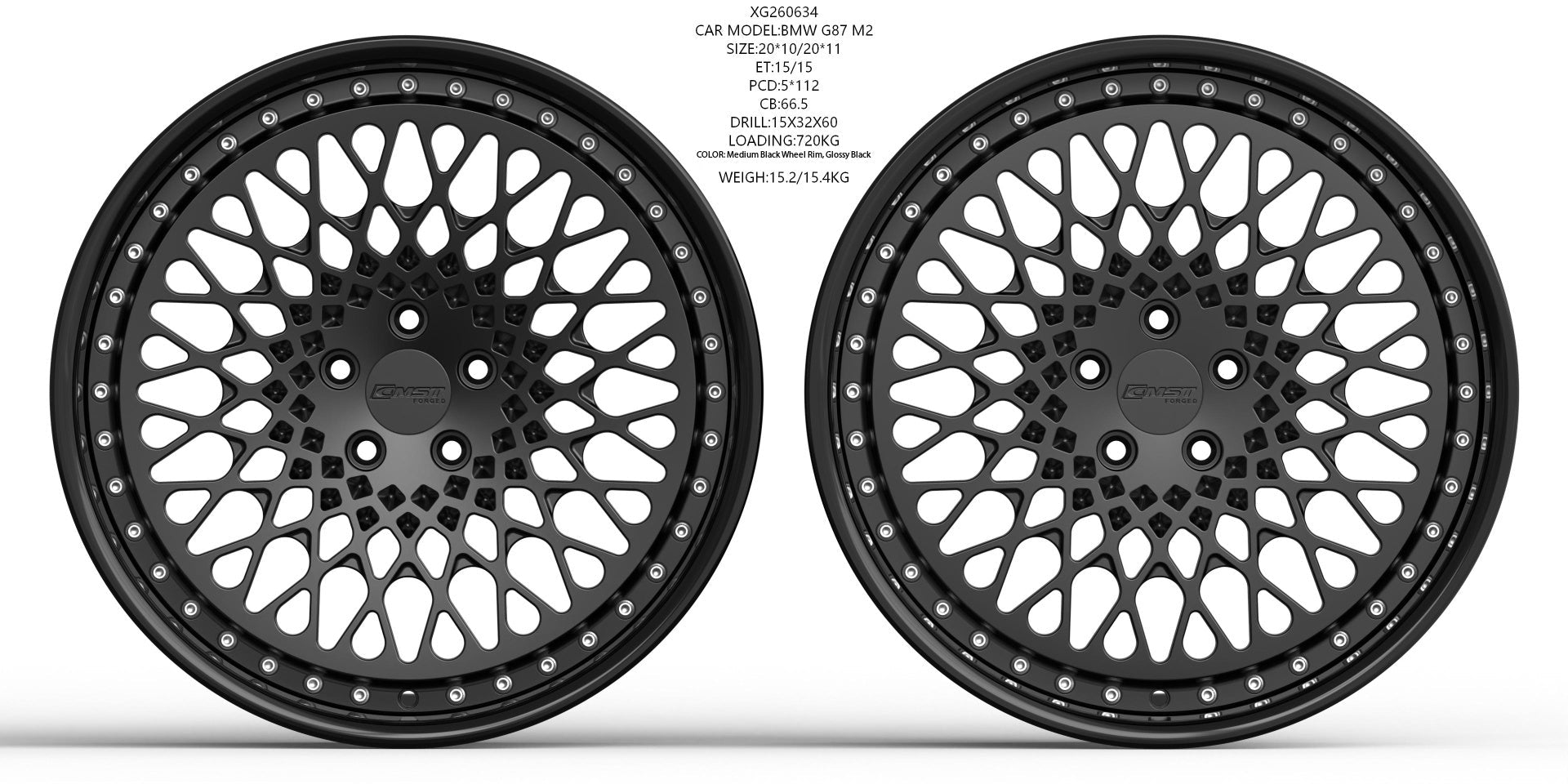CMST 2-Piece Custom Forged Wheels CT290 Aftermarket Carbon Fiber Part / Bodykit - Robot Bodykits