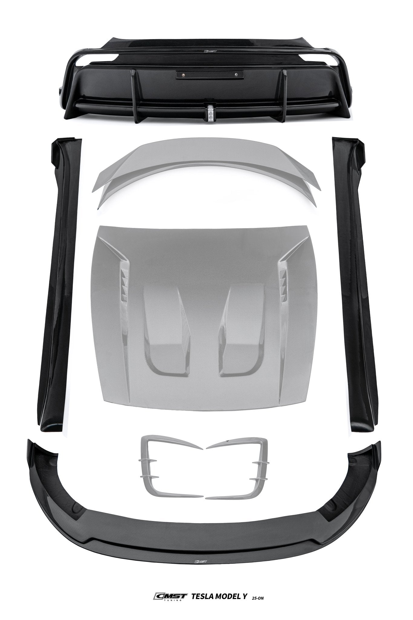 CMST 2025+ Tesla Model Y Lowline Kit Carbon Fibre Bodykit V.1 Aftermarket Carbon Fiber Part / Bodykit - Robot Bodykits