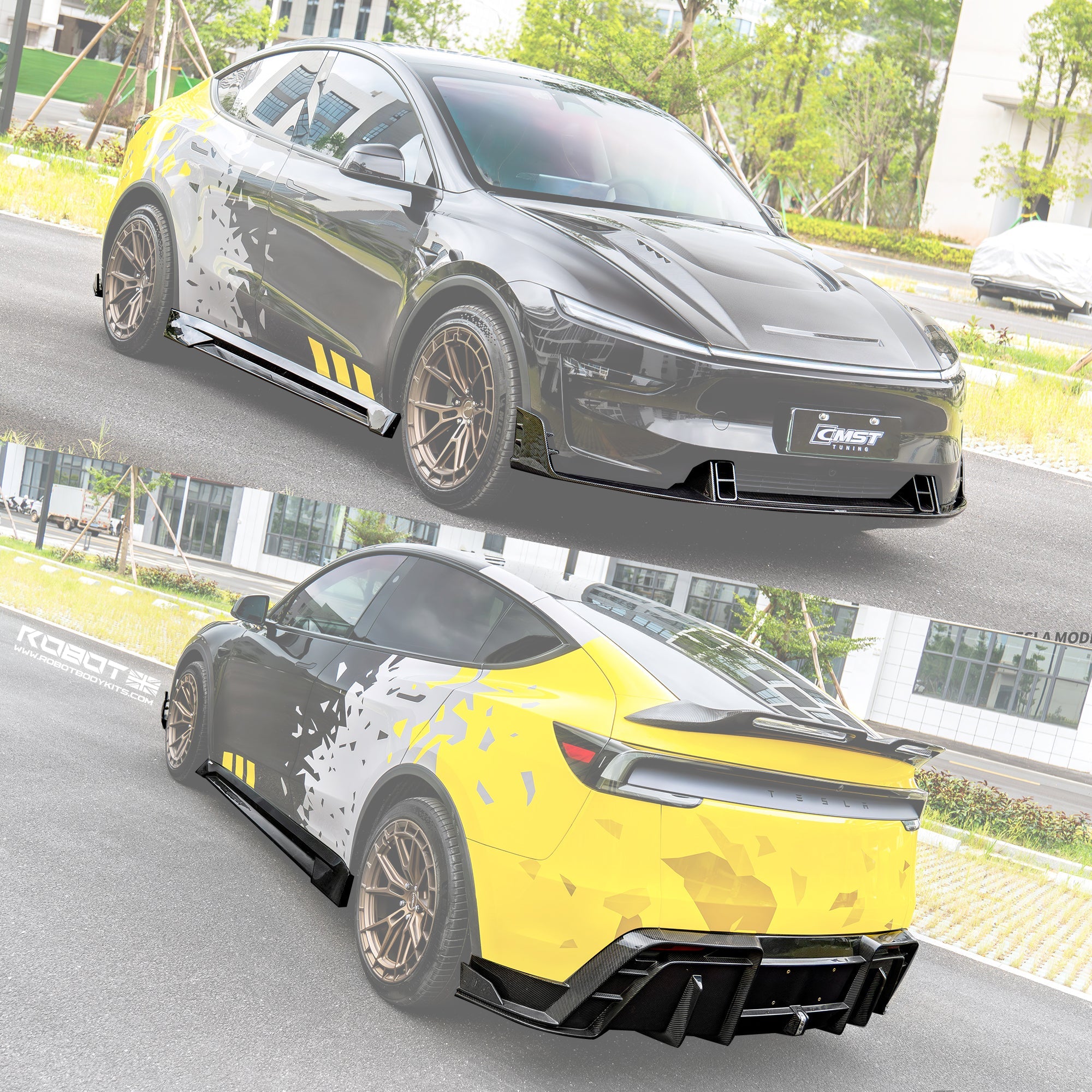 CMST 2025+ Tesla Model Y Lowline Kit Carbon Fibre Bodykit V.2 Aftermarket Carbon Fiber Part / Bodykit - Robot Bodykits