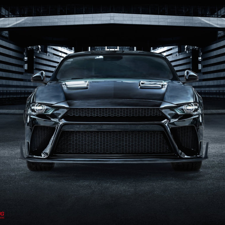 CMST Carbon Fiber Front Bumper & Front Lip for Ford Mustang S550.2 2018 - 2022 Aftermarket Carbon Fiber Part / Bodykit - Robot Bodykits