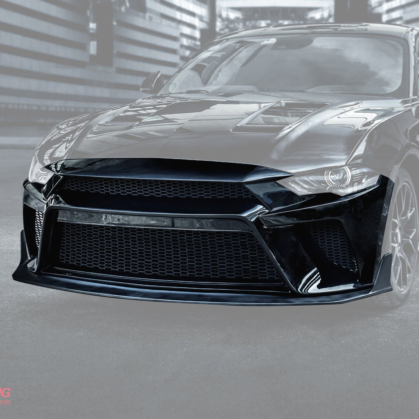 CMST Carbon Fiber Front Bumper & Front Lip for Ford Mustang S550.2 2018 - 2022 Aftermarket Carbon Fiber Part / Bodykit - Robot Bodykits