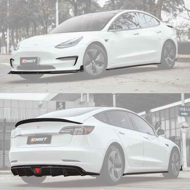 CMST Carbon Fiber Full Body Kit Style C for Tesla Model 3 Aftermarket Carbon Fiber Part / Bodykit - Robot Bodykits