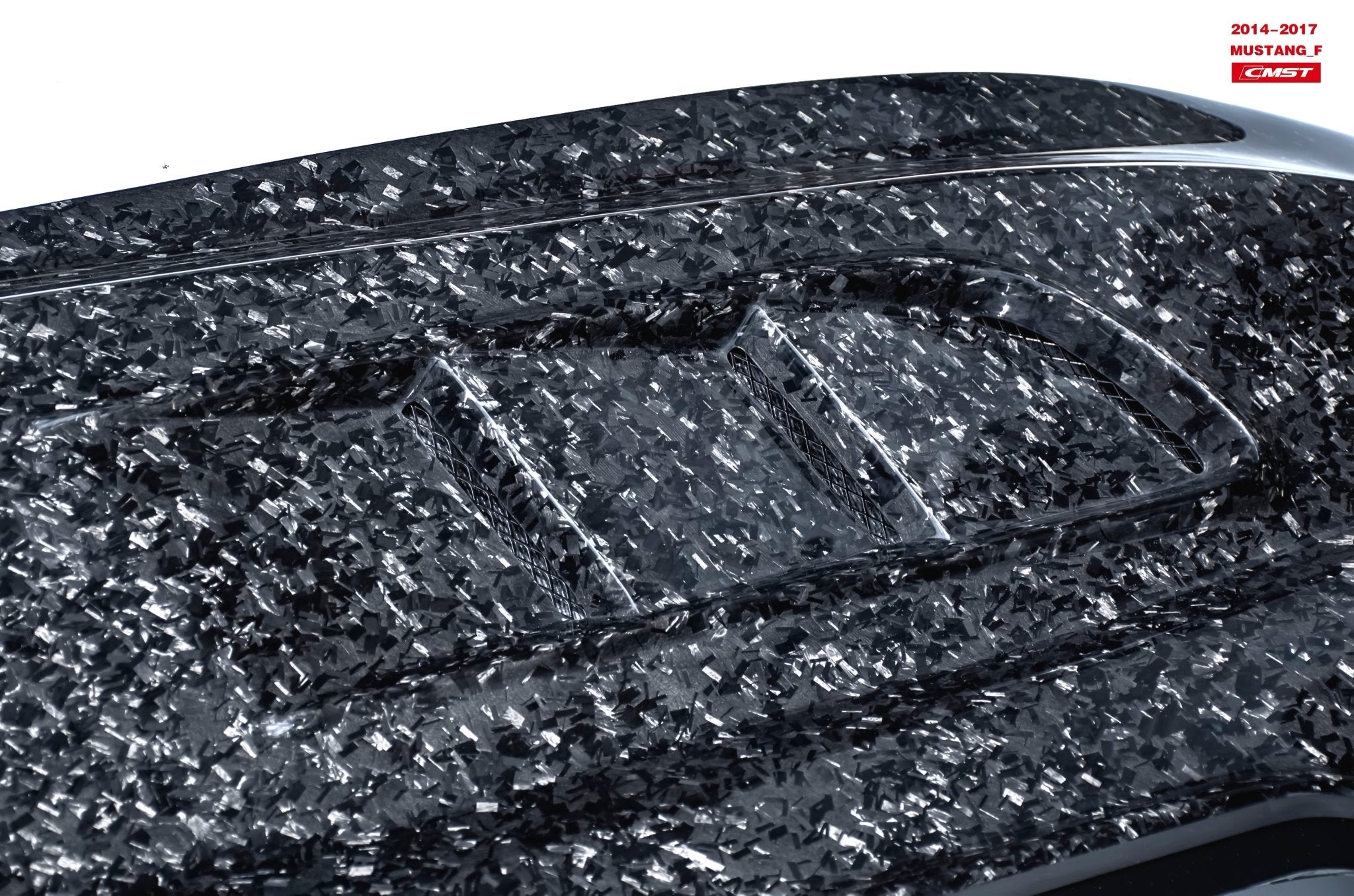 CMST Carbon Fiber Glass Transparent Hood Stage 2 ( Raised 2 inches ) for Ford Mustang S550.1 2015 - 2017 Aftermarket Carbon Fiber Part / Bodykit - Robot Bodykits