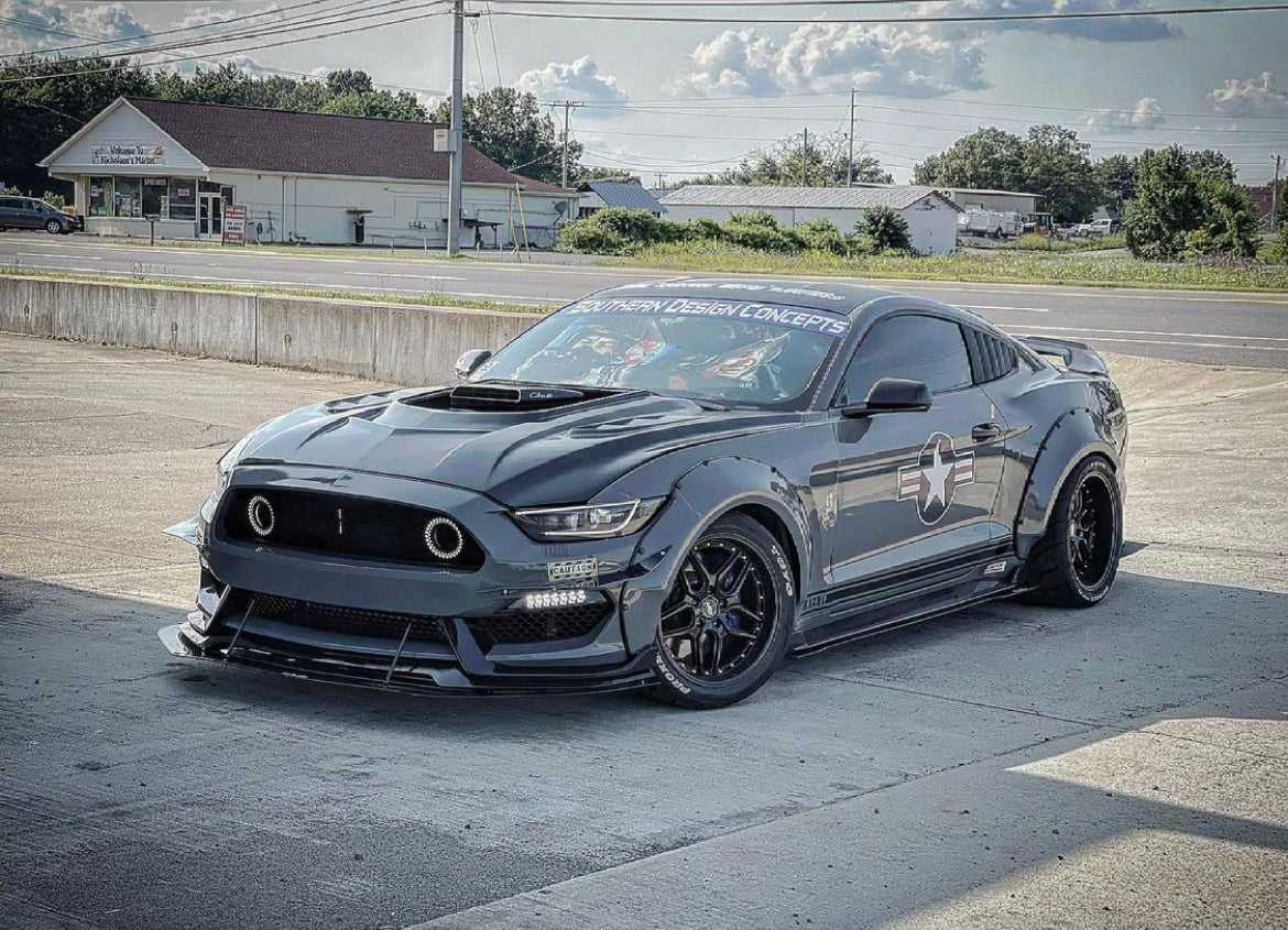 CMST Carbon Fiber Glass Transparent Hood Stage 2 ( Raised 2 inches ) for Ford Mustang S550.1 2015 - 2017 Aftermarket Carbon Fiber Part / Bodykit - Robot Bodykits