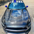 CMST Carbon Fiber Glass Transparent Hood Stage 2 ( Raised 2 inches ) for Ford Mustang S550.1 2015 - 2017 Aftermarket Carbon Fiber Part / Bodykit - Robot Bodykits