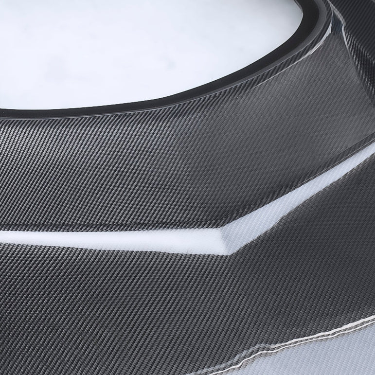CMST Carbon Fiber Glass Transparent Hood Stage 2 ( Raised 2 inches ) for Ford Mustang S550.1 2015 - 2017 Aftermarket Carbon Fiber Part / Bodykit - Robot Bodykits
