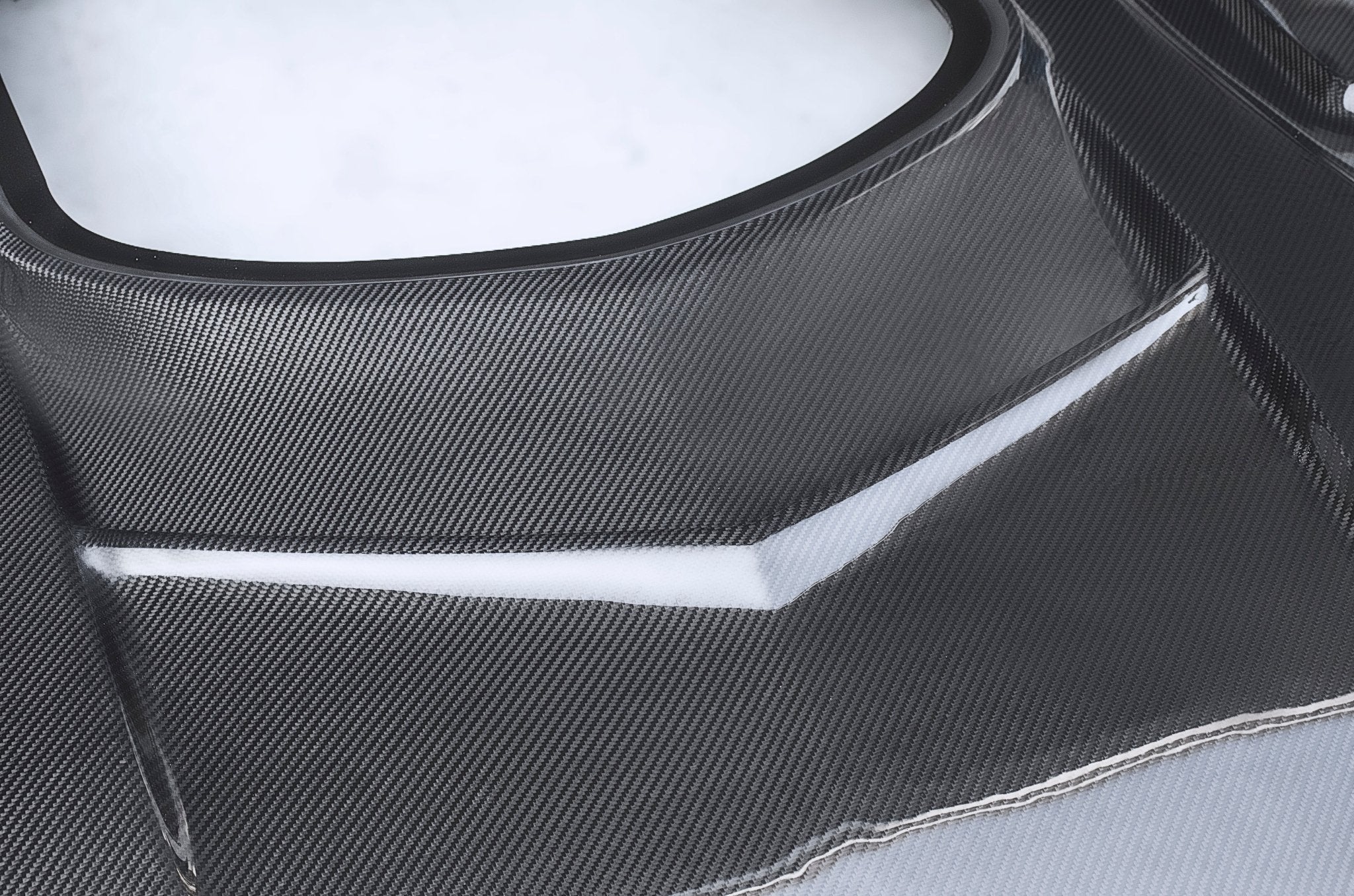 CMST Carbon Fiber Glass Transparent Hood Stage 2 ( Raised 2 inches ) for Ford Mustang S550.1 2015 - 2017 Aftermarket Carbon Fiber Part / Bodykit - Robot Bodykits