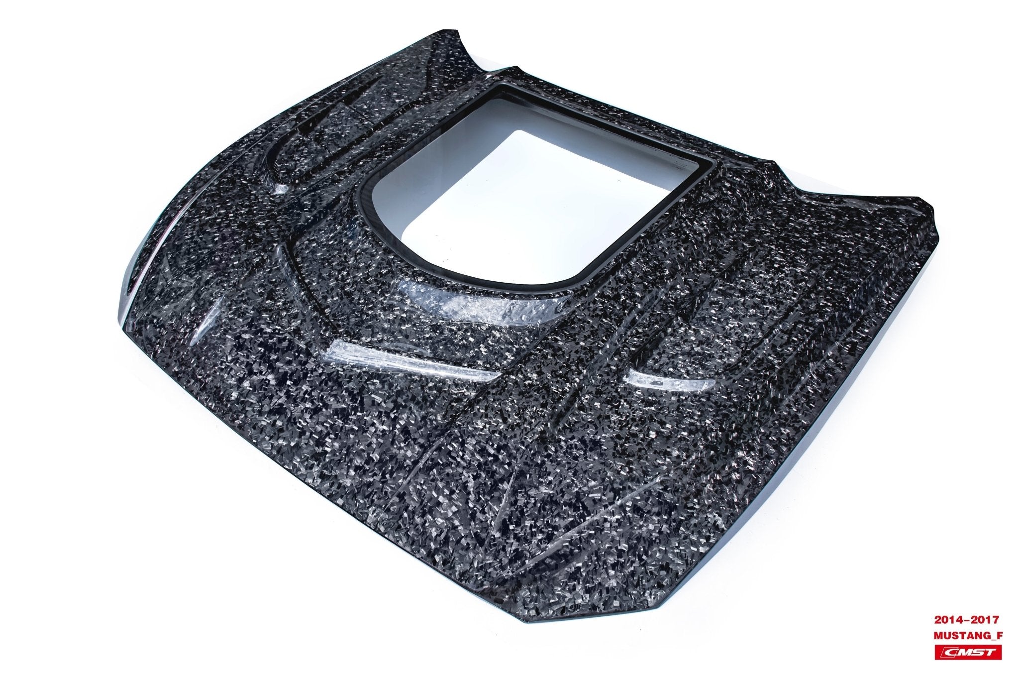 CMST Carbon Fiber Glass Transparent Hood Stage 2 ( Raised 2 inches ) for Ford Mustang S550.1 2015 - 2017 Aftermarket Carbon Fiber Part / Bodykit - Robot Bodykits