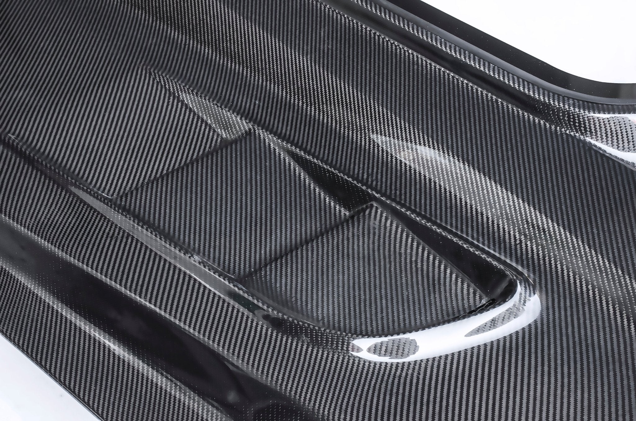 CMST Carbon Fiber Glass Transparent Hood Stage 2 ( Raised 2 inches ) for Ford Mustang S550.1 2015 - 2017 Aftermarket Carbon Fiber Part / Bodykit - Robot Bodykits