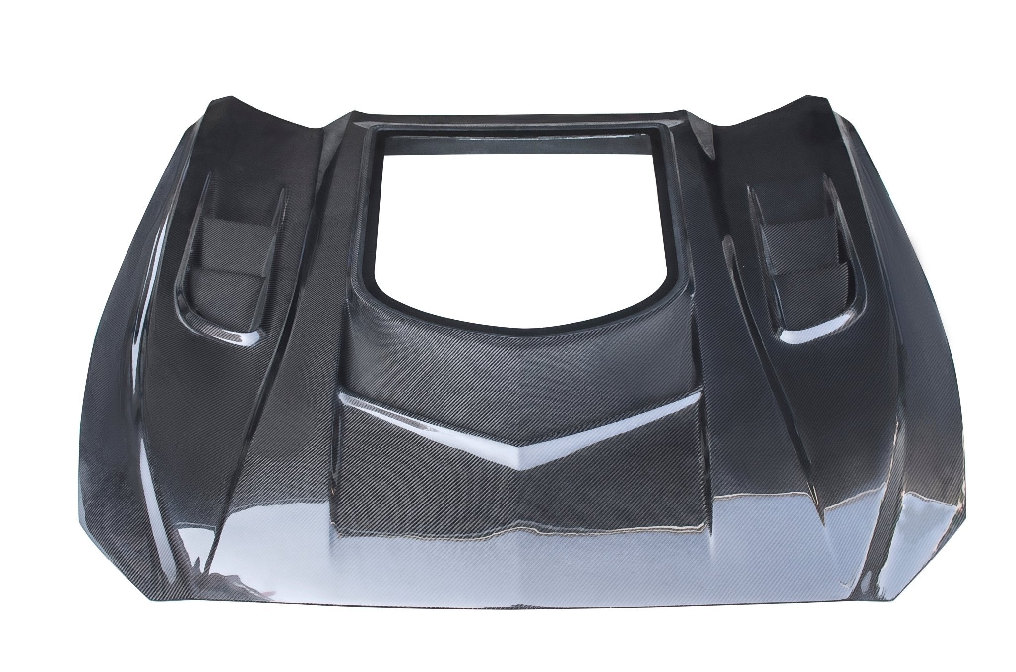 CMST Carbon Fiber Glass Transparent Hood Stage 2 ( Raised 2 inches ) for Ford Mustang S550.1 2015 - 2017 Aftermarket Carbon Fiber Part / Bodykit - Robot Bodykits