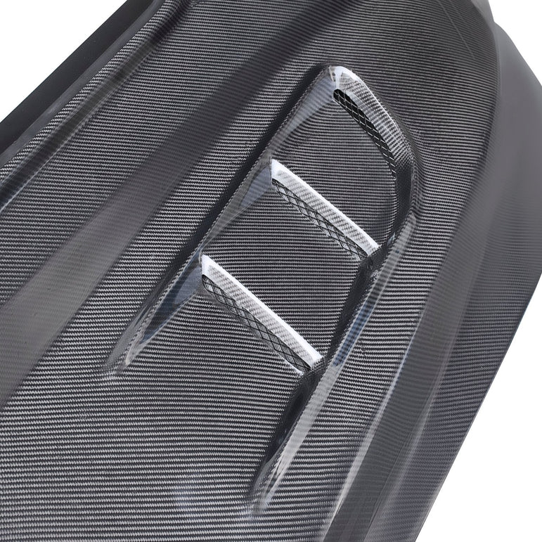 CMST Carbon Fiber Glass Transparent Hood Stage 2 ( Raised 2 inches ) for Ford Mustang S550.1 2015 - 2017 Aftermarket Carbon Fiber Part / Bodykit - Robot Bodykits