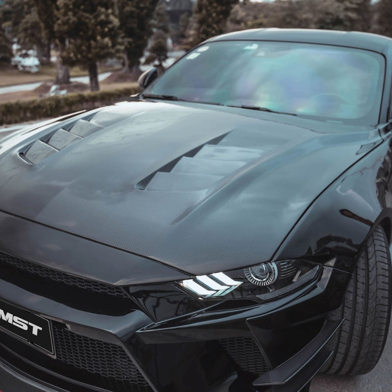 CMST Carbon Fiber Hood Ver.1 for Ford Mustang S550.2 2018 - ON Aftermarket Carbon Fiber Part / Bodykit - Robot Bodykits