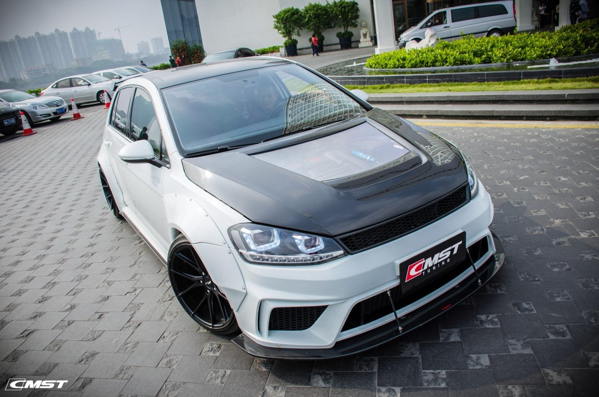 CMST Carbon Fiber PVC Glass Transparent Hood for Volkswagen GTI & Golf R & Golf MK7 MK7.5 Aftermarket Carbon Fiber Part / Bodykit - Robot Bodykits