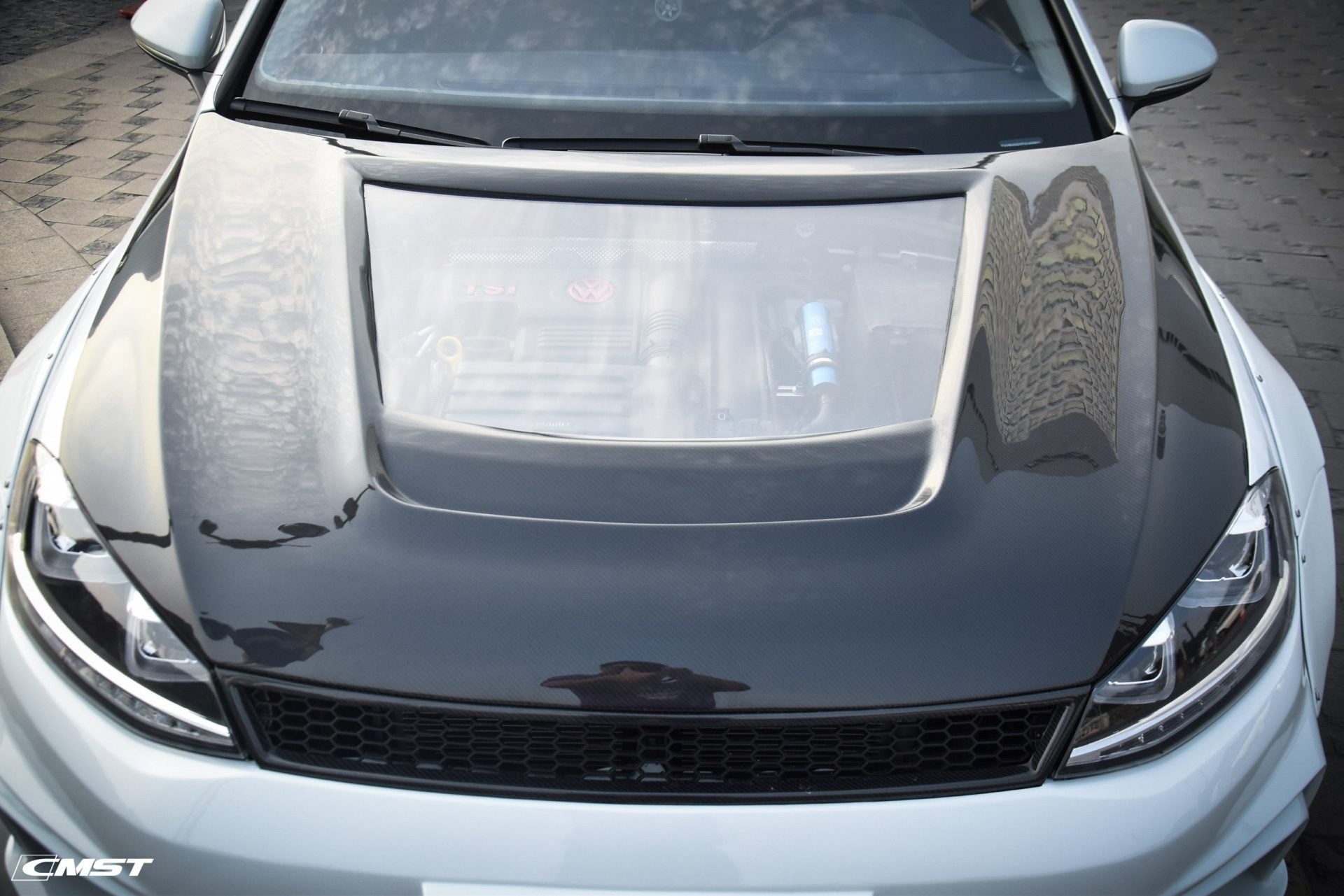 CMST Carbon Fiber PVC Glass Transparent Hood for Volkswagen GTI & Golf R & Golf MK7 MK7.5 Aftermarket Carbon Fiber Part / Bodykit - Robot Bodykits
