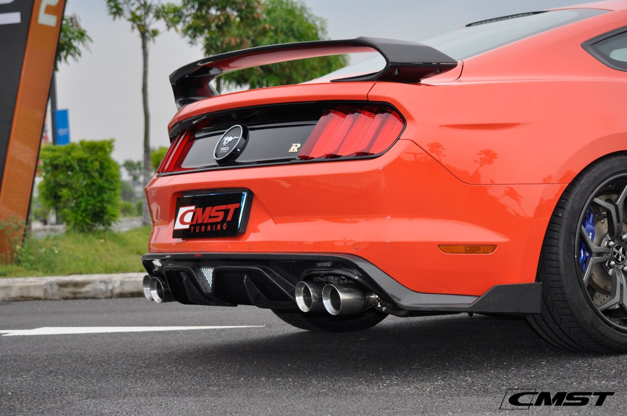 CMST Carbon Fiber Rear Spoiler Ver.2 for Ford Mustang S550.1 2015 - 2017 Aftermarket Carbon Fiber Part / Bodykit - Robot Bodykits
