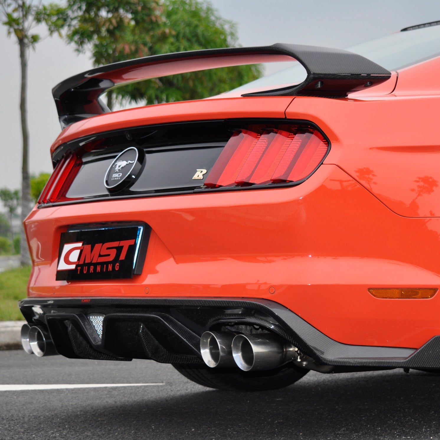 CMST Carbon Fiber Rear Spoiler Ver.2 for Ford Mustang S550.1 2015 - 2017 Aftermarket Carbon Fiber Part / Bodykit - Robot Bodykits