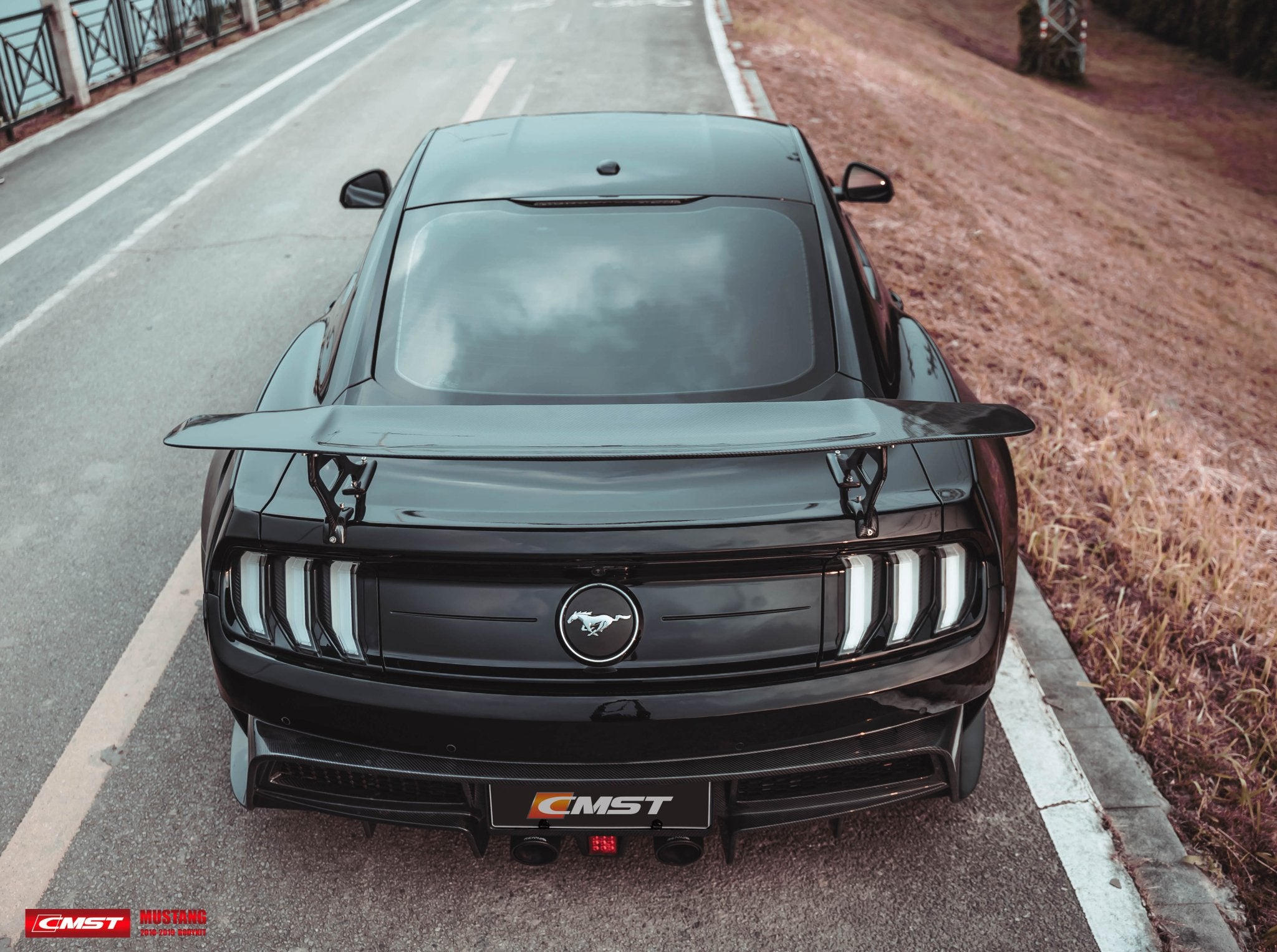 CMST Carbon Fiber Rear Spoiler Wing Ver.4 for Ford Mustang S550 2015 - 2022 Aftermarket Carbon Fiber Part / Bodykit - Robot Bodykits