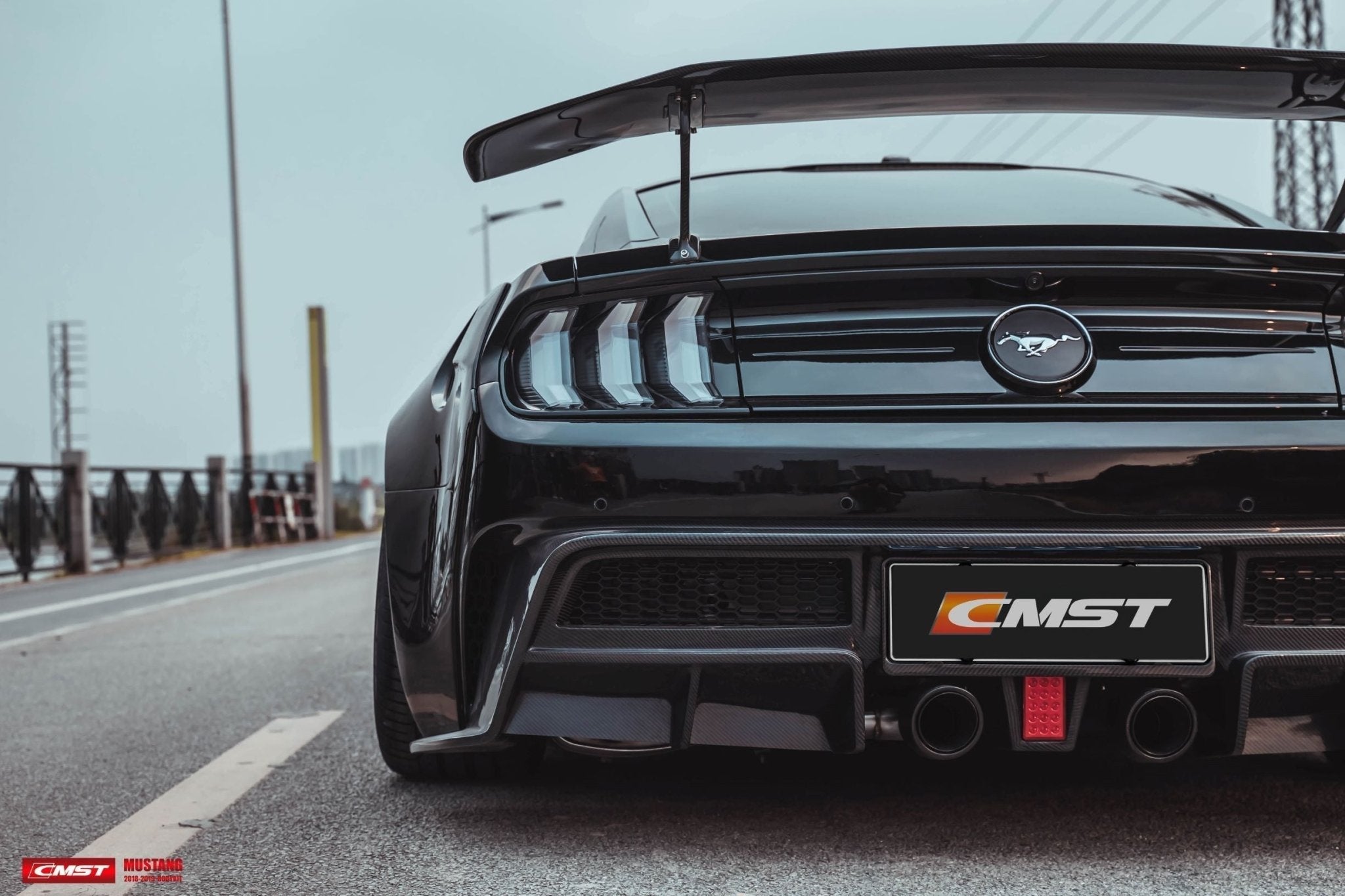 CMST Carbon Fiber Rear Spoiler Wing Ver.4 for Ford Mustang S550 2015 - 2022 Aftermarket Carbon Fiber Part / Bodykit - Robot Bodykits