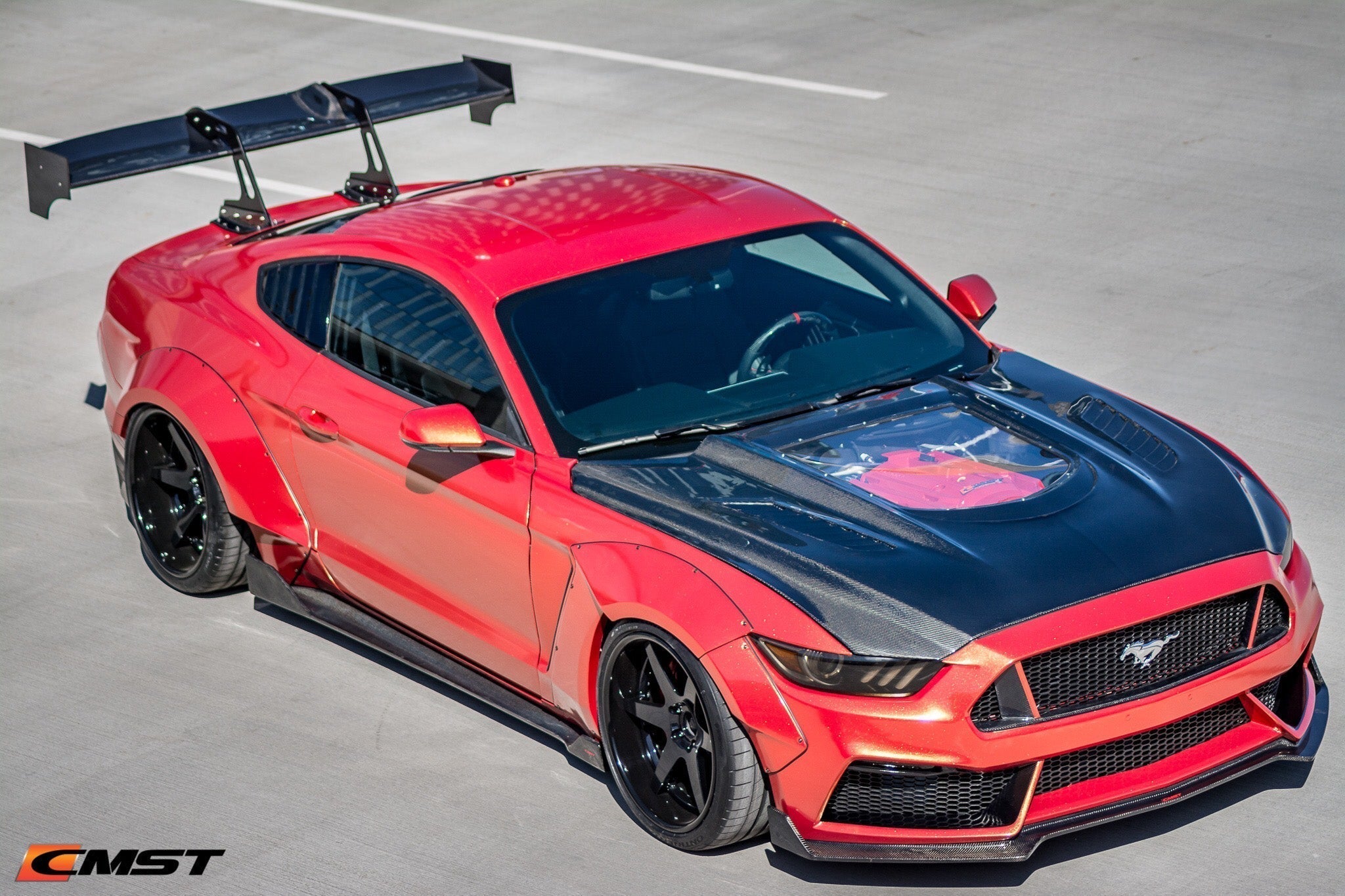 CMST Carbon Fiber Super GT Wing for Ford Mustang S550.1 2015 - 2022 Aftermarket Carbon Fiber Part / Bodykit - Robot Bodykits