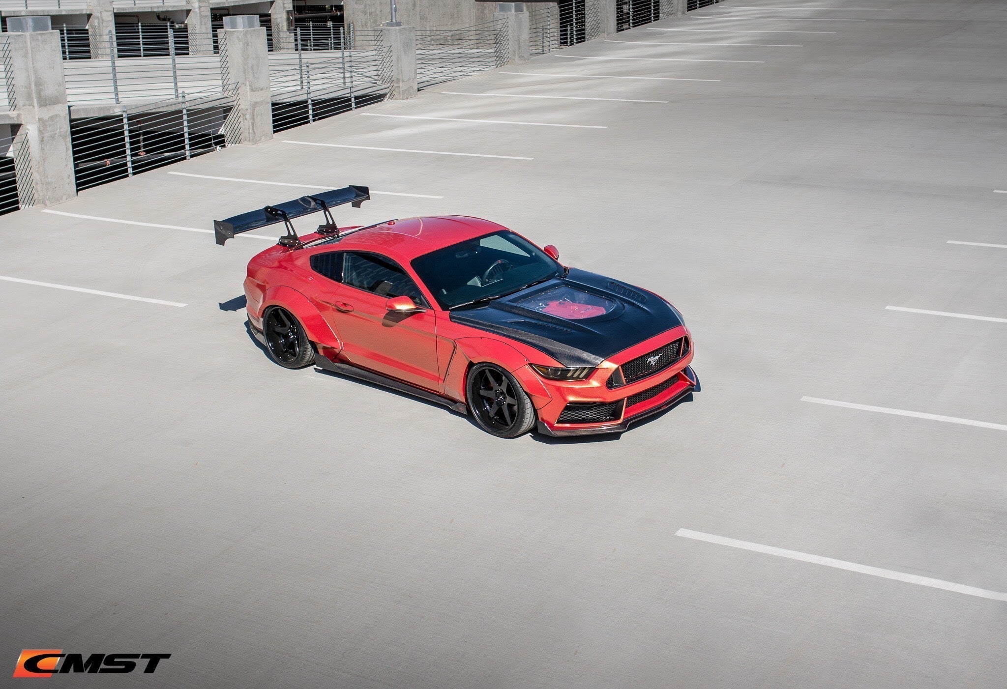 CMST Carbon Fiber Super GT Wing for Ford Mustang S550.1 2015 - 2022 Aftermarket Carbon Fiber Part / Bodykit - Robot Bodykits