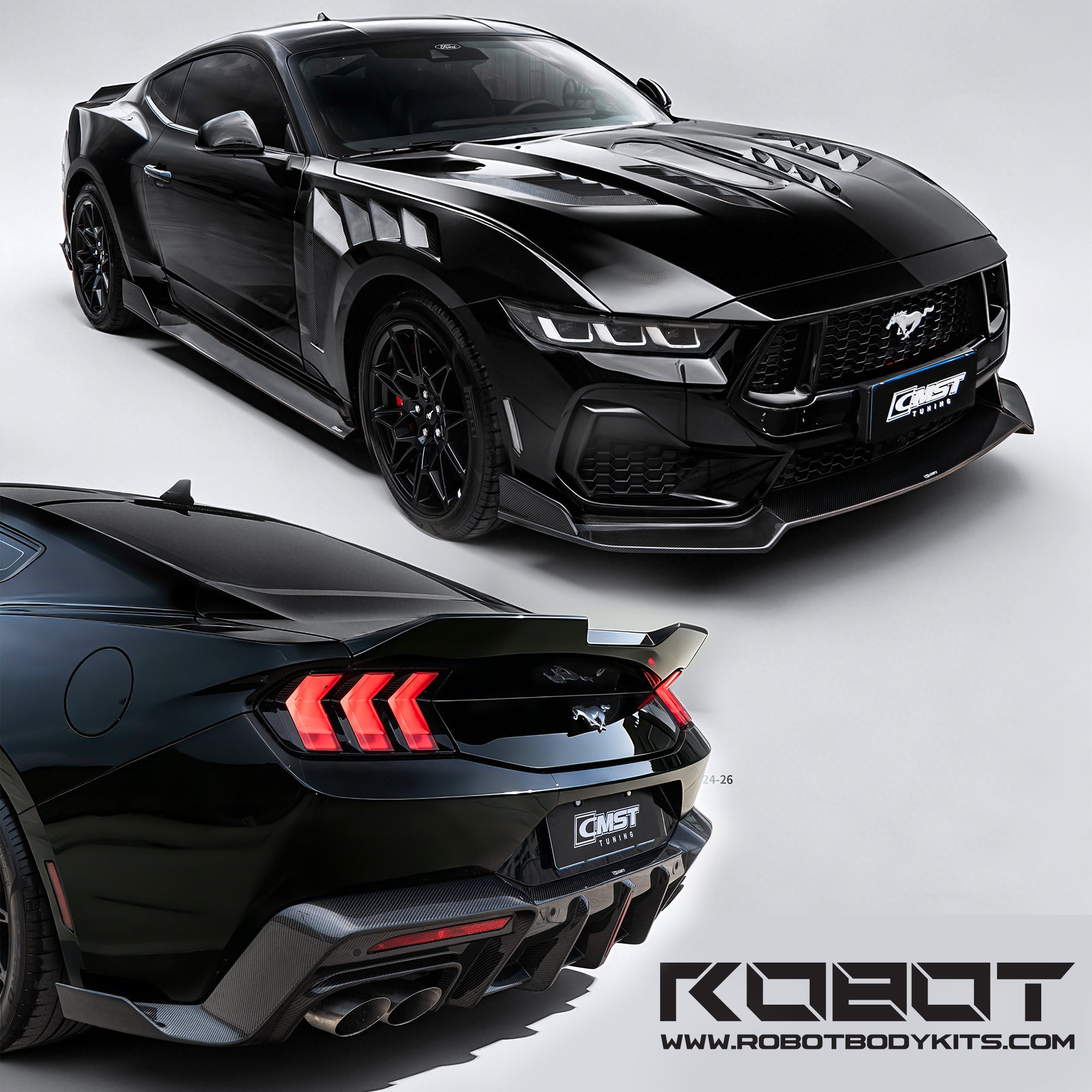 CMST Ford Mustang S650 2.3 / 5.0 Full Carbon Fibre Bodykit Style A Aftermarket Carbon Fiber Part / Bodykit - Robot Bodykits