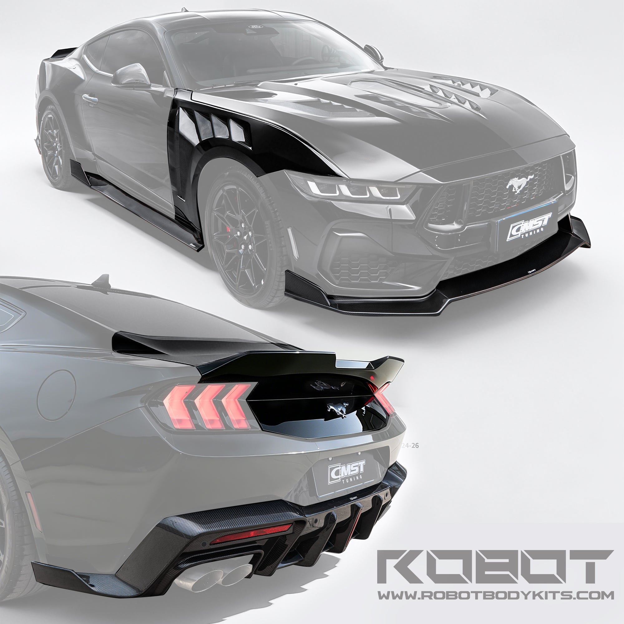 CMST Ford Mustang S650 2.3 / 5.0 Full Carbon Fibre Bodykit Style A Aftermarket Carbon Fiber Part / Bodykit - Robot Bodykits