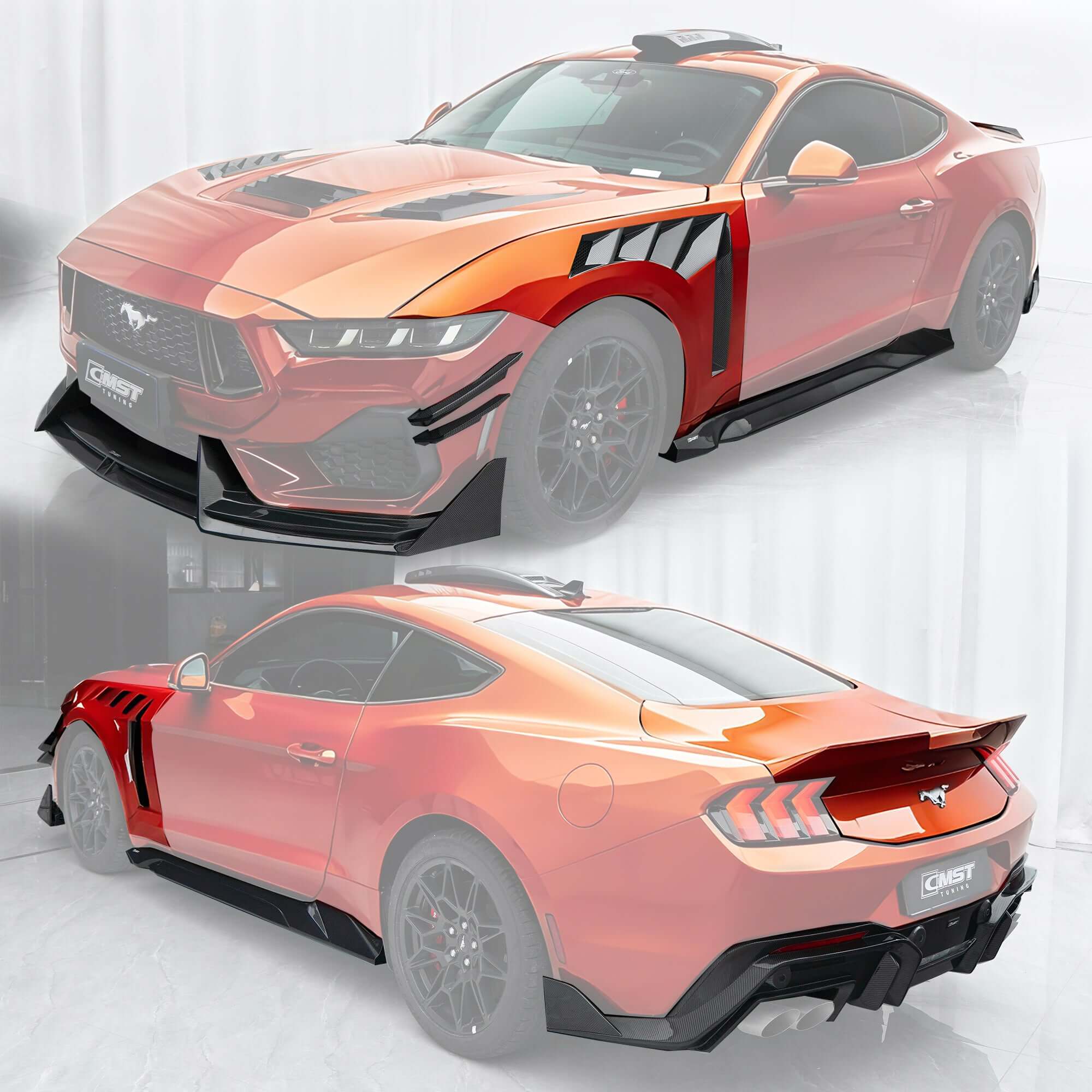CMST Ford Mustang S650 2.3 / 5.0 Full Carbon Fibre Bodykit Style B Aftermarket Carbon Fiber Part / Bodykit - Robot Bodykits