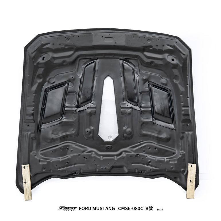 CMST Ford Mustang S650 2.3/5.0 Carbon Fibre Bonnet With Tempered Glass Window Aftermarket Carbon Fiber Part / Bodykit - Robot Bodykits