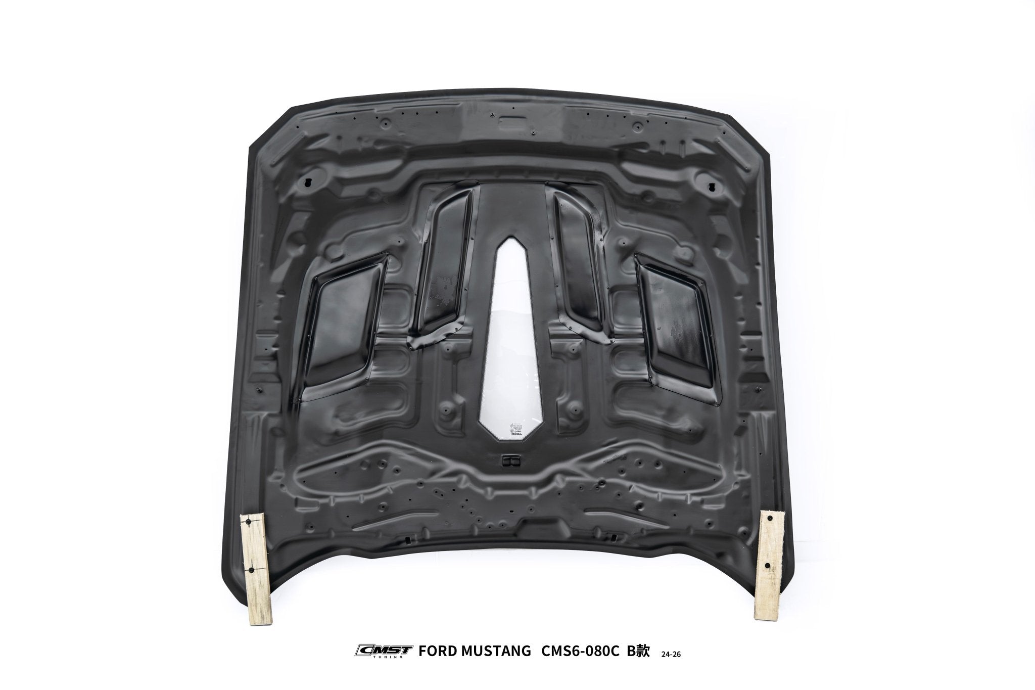 CMST Ford Mustang S650 2.3/5.0 Carbon Fibre Bonnet With Tempered Glass Window Aftermarket Carbon Fiber Part / Bodykit - Robot Bodykits