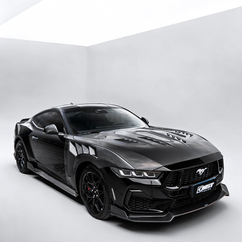 CMST Ford Mustang S650 2.3/5.0 Carbon Fibre Bonnet With Tempered Glass Window Aftermarket Carbon Fiber Part / Bodykit - Robot Bodykits