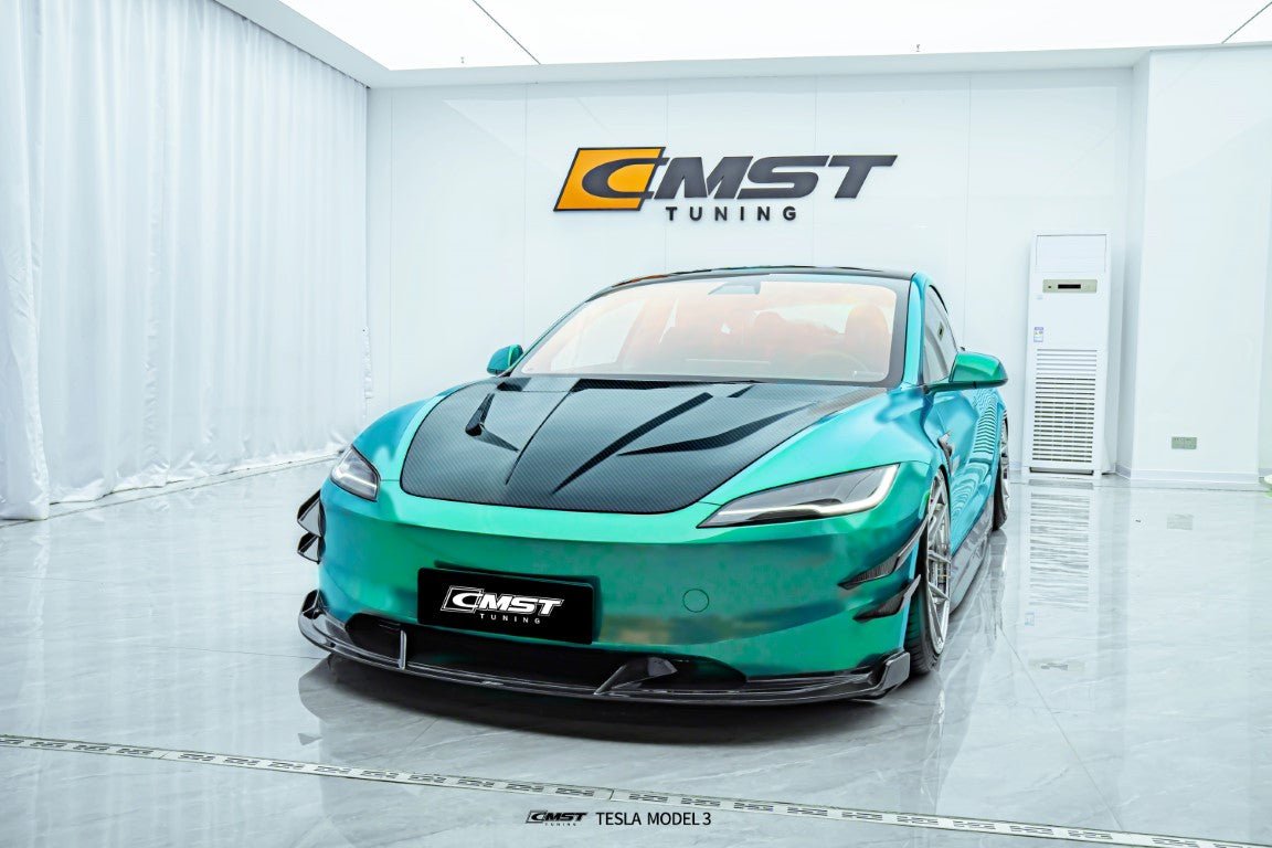 CMST FRP & Carbon Fiber V1 Hood for Tesla Model 3 Highland 2024 - ON Aftermarket Carbon Fiber Part / Bodykit - Robot Bodykits