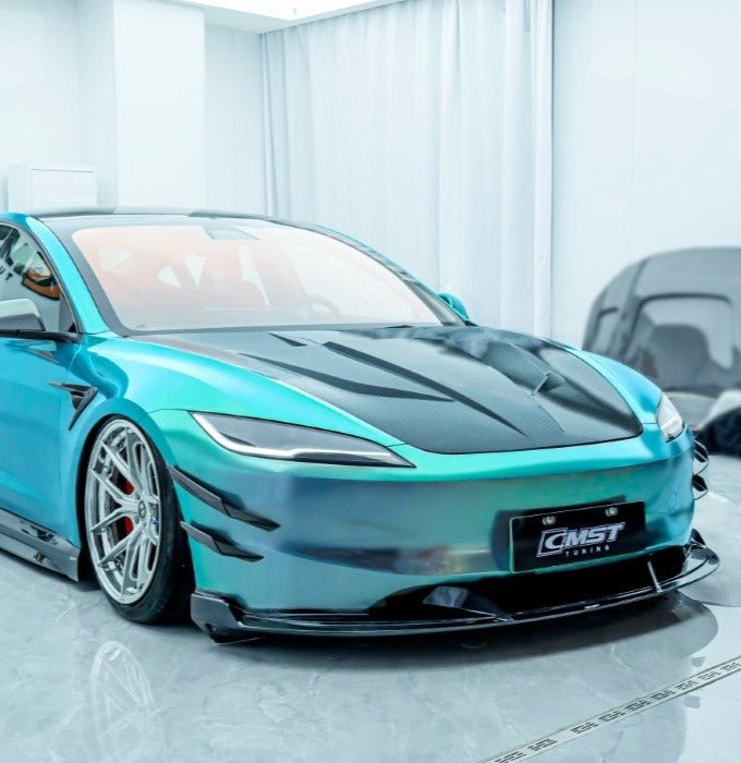 CMST FRP & Carbon Fiber V1 Hood for Tesla Model 3 Highland 2024 - ON Aftermarket Carbon Fiber Part / Bodykit - Robot Bodykits