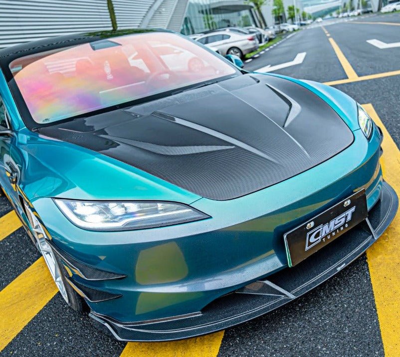 CMST FRP & Carbon Fiber V1 Hood for Tesla Model 3 Highland 2024 - ON Aftermarket Carbon Fiber Part / Bodykit - Robot Bodykits