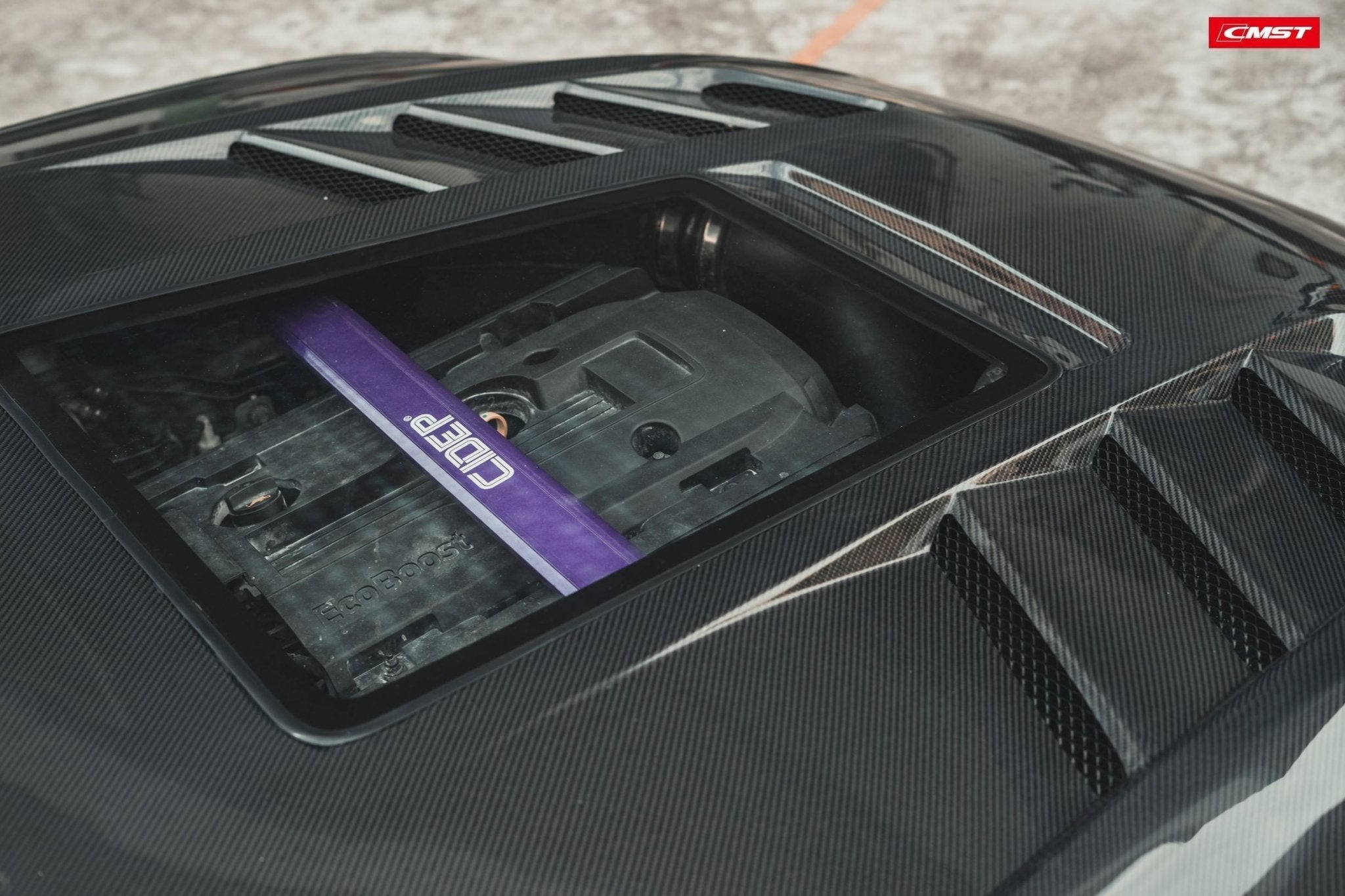 CMST Glass Transparent Hood for Ford Mustang S550.2 2018 - ON Aftermarket Carbon Fiber Part / Bodykit - Robot Bodykits