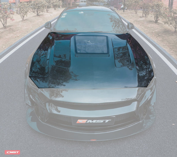 CMST Glass Transparent Hood for Ford Mustang S550.2 2018 - ON Aftermarket Carbon Fiber Part / Bodykit - Robot Bodykits
