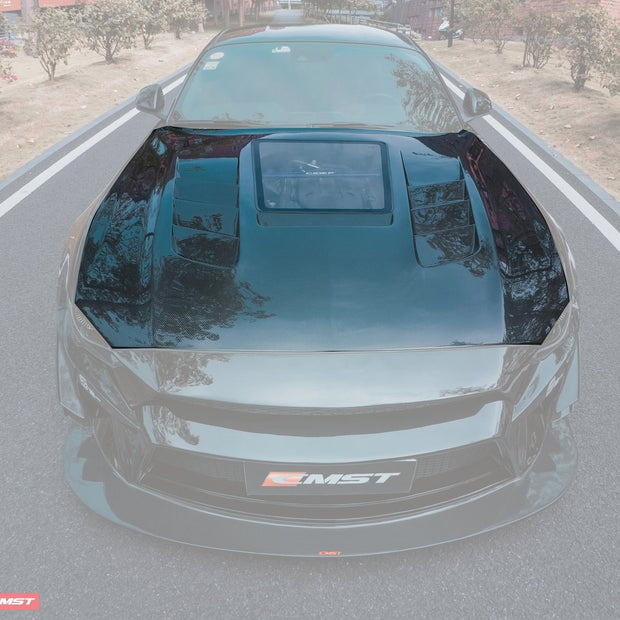 CMST Glass Transparent Hood for Ford Mustang S550.2 2018 - ON Aftermarket Carbon Fiber Part / Bodykit - Robot Bodykits