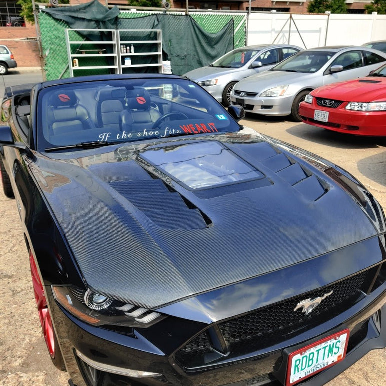 CMST Glass Transparent Hood for Ford Mustang S550.2 2018 - ON Aftermarket Carbon Fiber Part / Bodykit - Robot Bodykits