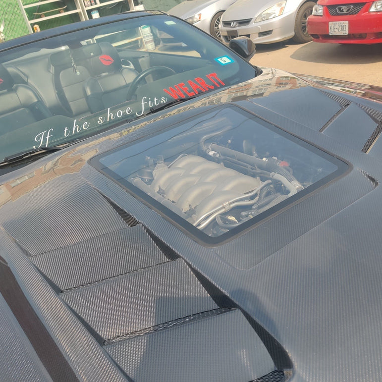 CMST Glass Transparent Hood for Ford Mustang S550.2 2018 - ON Aftermarket Carbon Fiber Part / Bodykit - Robot Bodykits
