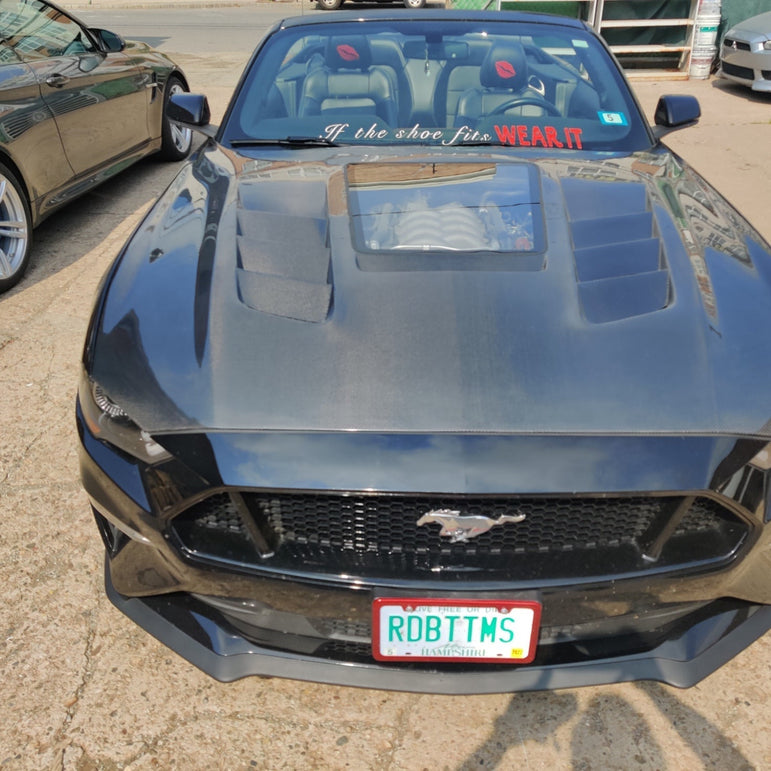 CMST Glass Transparent Hood for Ford Mustang S550.2 2018 - ON Aftermarket Carbon Fiber Part / Bodykit - Robot Bodykits