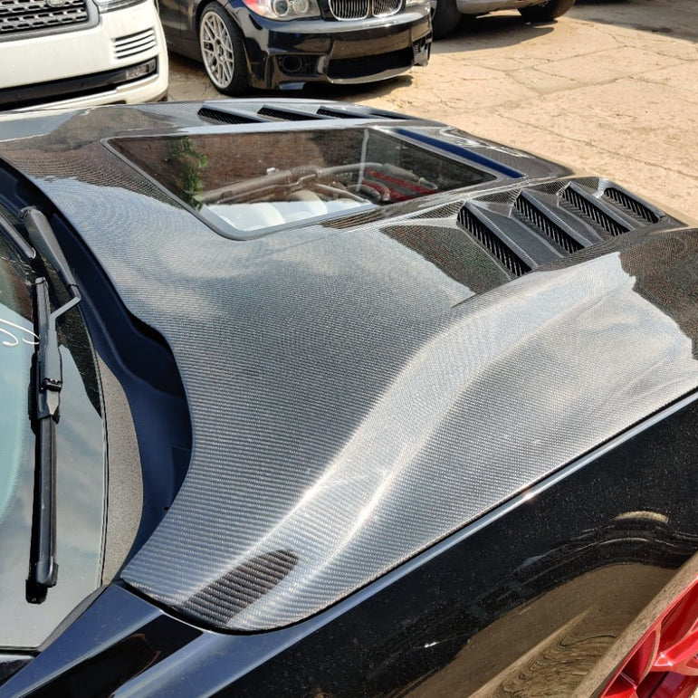 CMST Glass Transparent Hood for Ford Mustang S550.2 2018 - ON Aftermarket Carbon Fiber Part / Bodykit - Robot Bodykits