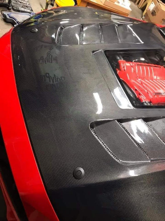 CMST Glass Transparent Hood for Ford Mustang S550.2 2018 - ON Aftermarket Carbon Fiber Part / Bodykit - Robot Bodykits