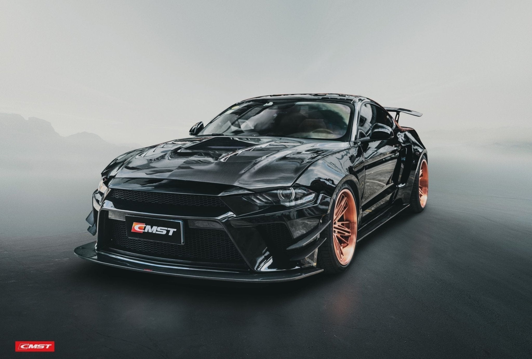 CMST Glass Transparent Hood for Ford Mustang S550.2 2018 - ON Aftermarket Carbon Fiber Part / Bodykit - Robot Bodykits