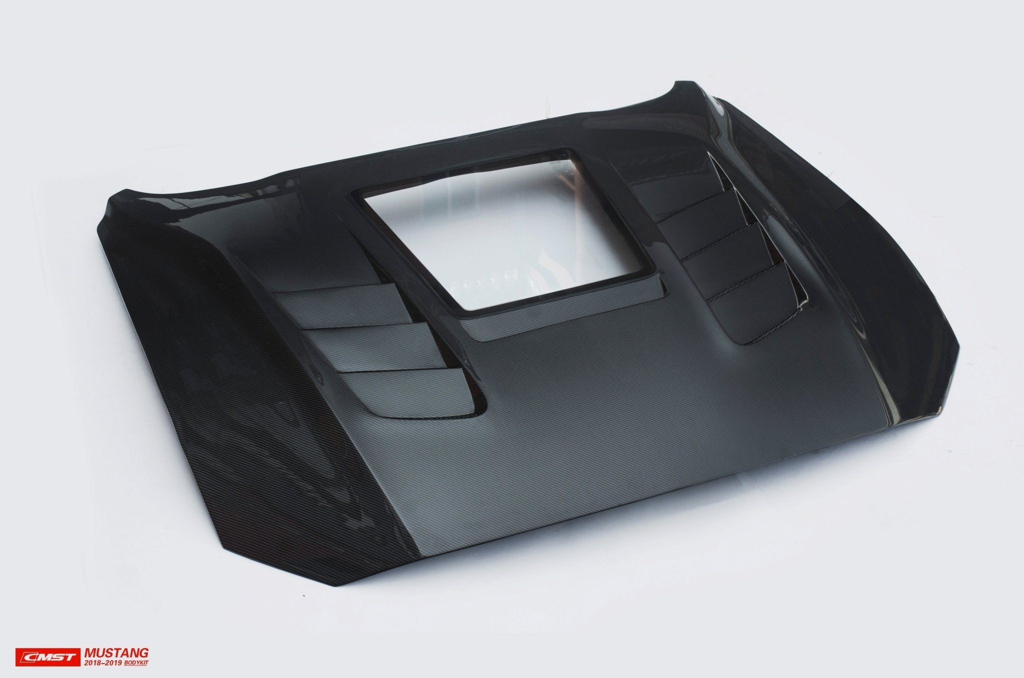CMST Glass Transparent Hood for Ford Mustang S550.2 2018 - ON Aftermarket Carbon Fiber Part / Bodykit - Robot Bodykits