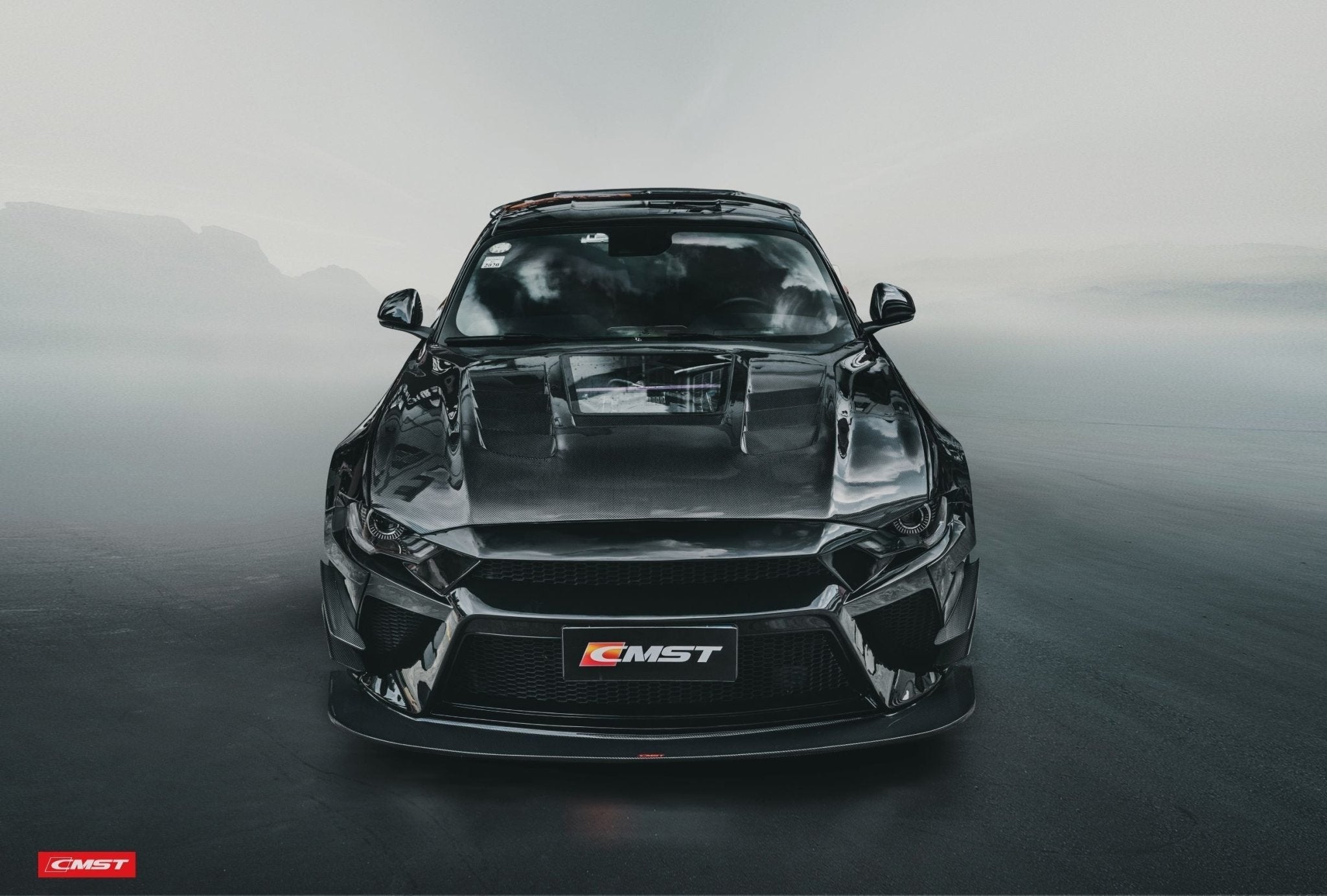 CMST Glass Transparent Hood for Ford Mustang S550.2 2018 - ON Aftermarket Carbon Fiber Part / Bodykit - Robot Bodykits
