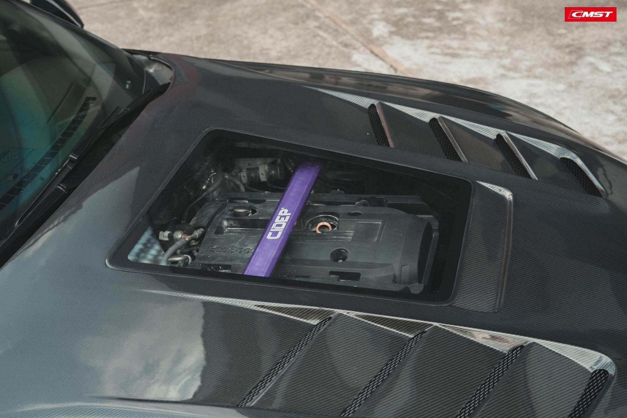 CMST Glass Transparent Hood for Ford Mustang S550.2 2018 - ON Aftermarket Carbon Fiber Part / Bodykit - Robot Bodykits