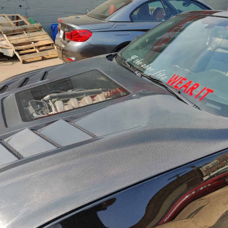 CMST Glass Transparent Hood for Ford Mustang S550.2 2018 - ON Aftermarket Carbon Fiber Part / Bodykit - Robot Bodykits