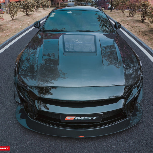 CMST Glass Transparent Hood for Ford Mustang S550.2 2018 - ON Aftermarket Carbon Fiber Part / Bodykit - Robot Bodykits